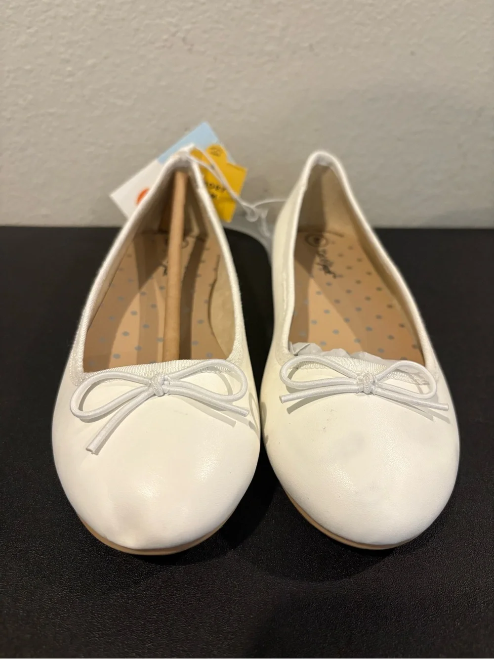 Girls' Diana Slip-On Ballet Flats - Cat & Jack White Little Girls Youth Size 2